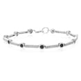 thumbnail image 2 of Vir Jewels 0.55 CTTW Black And White Diamond Tennis Bracelet .925 Sterling Silver Rhodium Female, 2 of 7