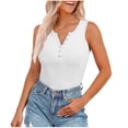 thumbnail image 1 of Birdeem Mode Femmes Décontracté Col Rond Sans Manches T-Shirt Boutonné Blouse, 1 of 12