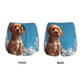 thumbnail image 5 of Picia Blue Sky Cloud Puppy Pattern Women's 2 in 1 Athletic Running Shorts High Waisted Workout Casual Gym Sweat Shorts with Comfy Liner Zipper Pockets-XX-Large, 5 of 9