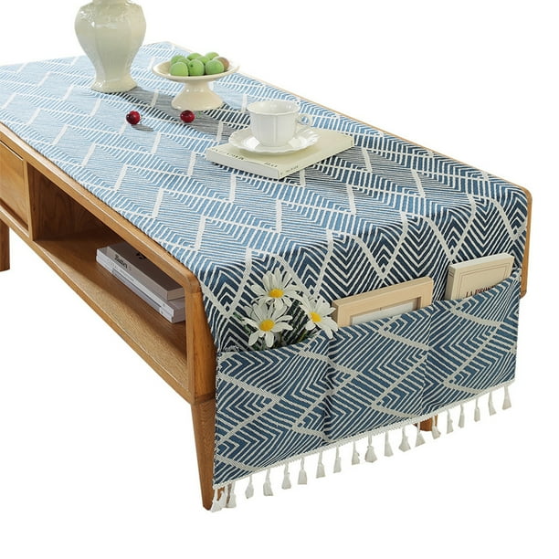 Naiovety Mantel de de té con mantel, mantel, de café, mantel a rayas y sala de estar duradera para jardín o Decoración del hogar 60*160 cm
