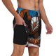 thumbnail image 2 of Fotbe Cartoon Bald Eagle USA Traje de Baño para Hombre – Shorts de Natación de Secado Rápido con Forro y Bolsillos-Large, 2 of 6