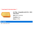 thumbnail image 2 of Air Filter - Compatible with 2016 - 2023 Volvo XC90 2017 2018 2019 2020 2021 2022, 2 of 2
