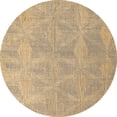 thumbnail image 1 of Ahgly Company Indoor Round Solid Brown Modern Area Rugs, 3' Round, 1 of 4