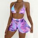 thumbnail image 5 of Moda Mujer Bikini Sexy Impreso Halter Neck Traje de baño Traje de baño Ropa de playa Conjunto de tres piezas Fridja  nalpqowj57994, 5 of 7