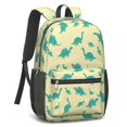 thumbnail image 2 of Yellow Green Dinosaurs Silhouettes Pattern 17" Waterproof Oxford School Backpacks for Teens, S-Shape Padded Straps, for School, Travel, Hiking, Camping, 2 of 5