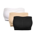thumbnail image 1 of Double Women Plus Size Strapless Bra Bandeau Tube Removable Padded Top Stretchy, 1 of 5