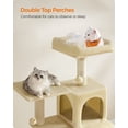 thumbnail image 4 of 56.3'' Cat Tree Tower for Indoor Cats ,Multi-Level Cat Condo Cat Furniture with Scratching Posts, Perches, Hammock, Cave ,Beige, 4 of 7