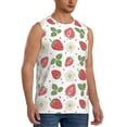 thumbnail image 2 of Balery Strawberry Men's Sleeveless Muscle Shirts Workout Tank Top, Moisture Wicking, Odor Protection-XX-Large, 2 of 8