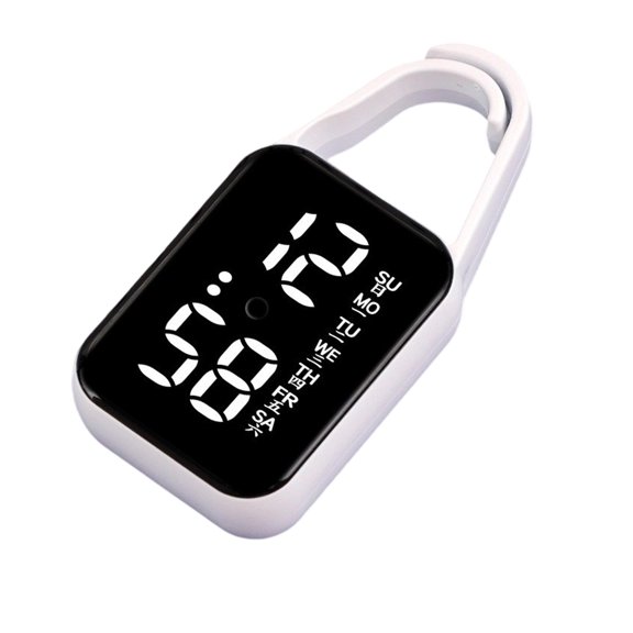 Led Electronic Watch Keychain Pocket Watch Keyring Hangings Watches Night Light Touchs Digital Watches Gift