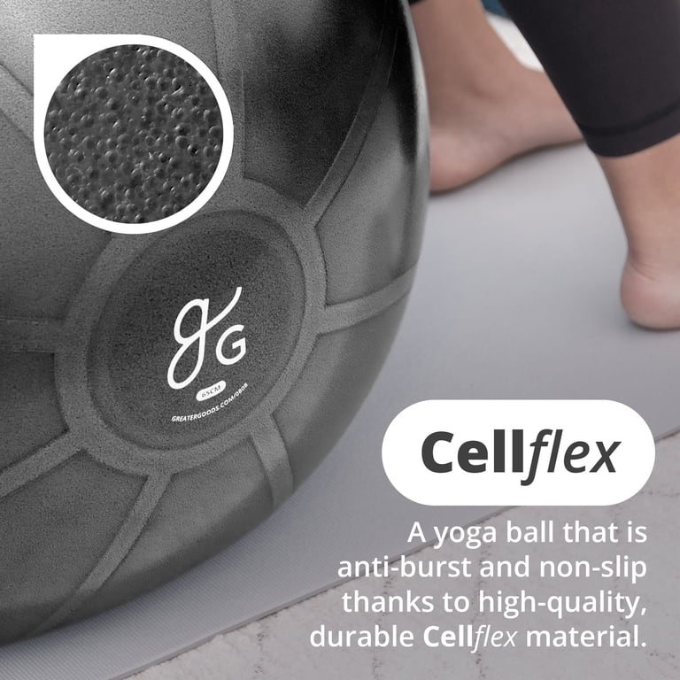 Greater Goods 65cm Anti-Burst Yoga Ball, Black photo 6