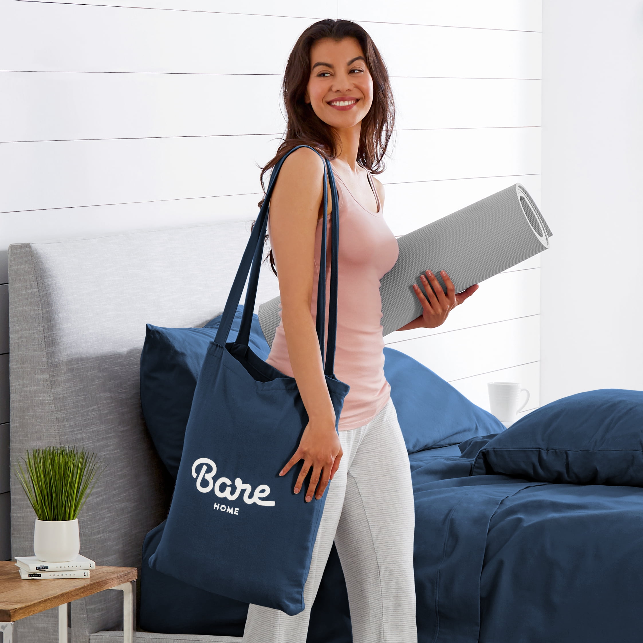 Bare Home 100% Cotton Flannel Deep Pocket 5-Piece Sheet Set with 2 Bonus Pillowcases (Split King, Dark Blue)
