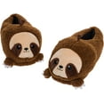 thumbnail image 1 of Funziez! - Sloth Slippers - Animal Slippers Novelty House Shoe (Brown, Large), 1 of 6