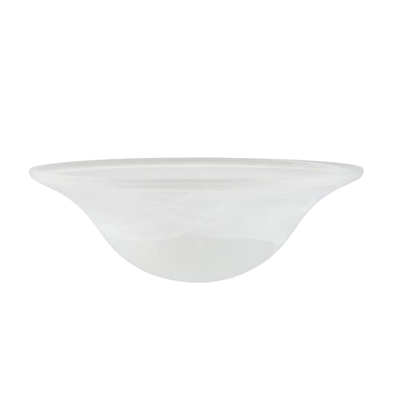 Aspen Creative 23101-31, Alabaster Glass Shade for Medium Base Socket Torchiere Lamp, Swag Lamp and Pendant,15-3/4" Diameter x 5-3/4" Height.