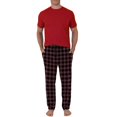 thumbnail image 3 of Pantalón de pijama de fleece para hombre Fruit of the Loom, talla grande, cuadro escocés, 3 of 3