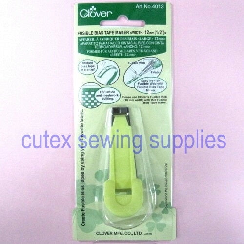 Clover Fusible Bias Tape Maker Finish Width Size 12mm (1/2") 4013