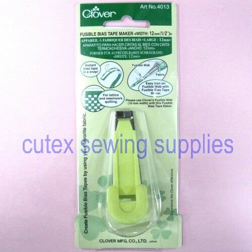 Clover Fusible Bias Tape Maker Finish Width Size 12mm (1/2") 4013