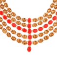 thumbnail image 5 of Efulgenz Indian Jewelry Choker Kundan Crystal Multi Layered Necklace Earrings Maang Tikka Head Chain Bollywood Wedding Bridal Set, 5 of 5