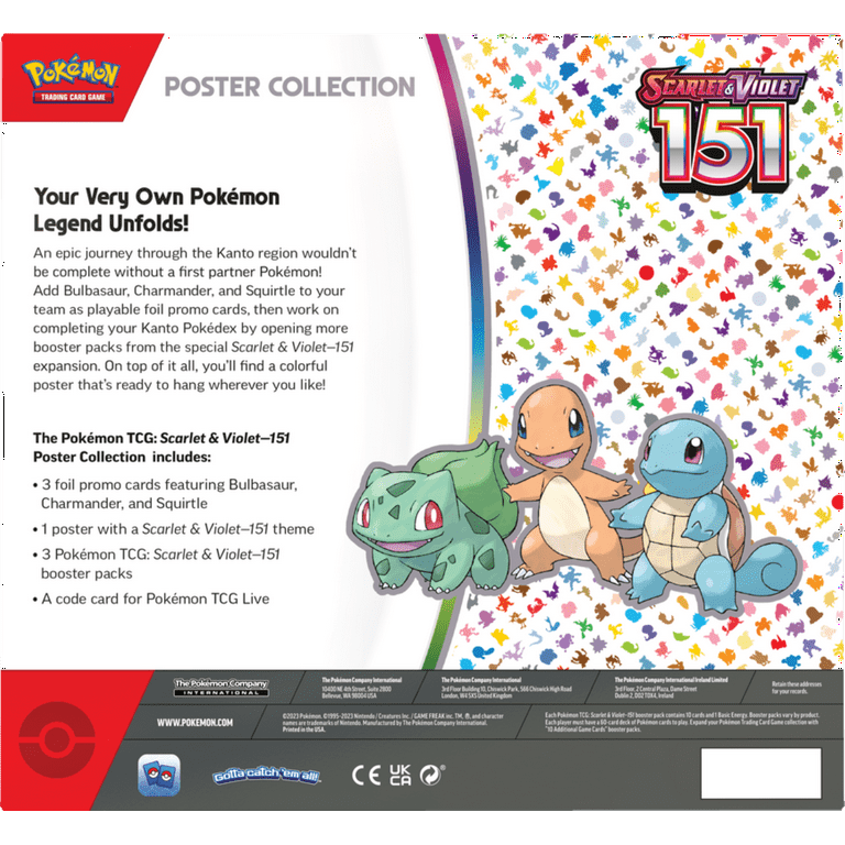 Pokemon Trading Card Games Scarlet & Violet 3.5 151 Poster Collection Box -  3 Pokemon TCG: Scarlet & Violet—151 booster packs