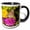 Black/White, variant on 3drose, Fall Sassafras Trees, Stephen Forbes State Park, Marion County, Il., 11oz Two-tone Blue Mug