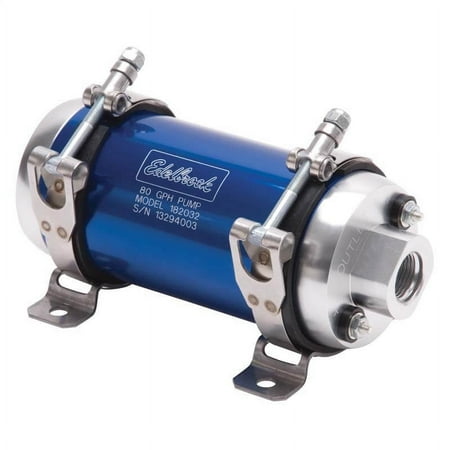 Edelbrock 182032 In-Line Blue Electric Fuel Pump - 80 GPH