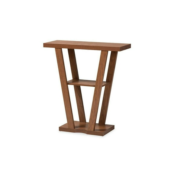 Baxton Studio Boone Modern and Contemporary Walnut Brown Finished Wood Console Table