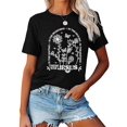 thumbnail image 2 of Women's Christian Flower and Jesus Graphic T Shirts Vintage Jesus Faith Pray Cross Print Casual Loose Crew Neck Top, 2 of 5