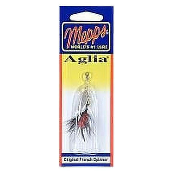 Mepps Wooly Worm Aglia Inline Spinner, Silver & Blaze Orange, 1/12 oz