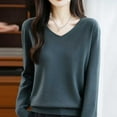 thumbnail image 4 of BLVB Cozy Sweaters for Women V Neck Long Sleeve Tops Fashion Lightweight Pullover Trendy Clothes Fall Outfits, 4 of 6