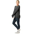 thumbnail image 2 of Boxercraft B50603094 Womens Enzyme-Washed Rally Lace-Up Sweatshirt, Charcoal - Medium, 2 of 4