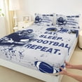 thumbnail image 3 of Castle Fairy Eat Sleep Football 3pcs Twin Sheet Sets for Teenagers,Sport Gamer Twin Fitted Sheet,Abstract Splash Breathable Flat Sheet,Luxury Bedroom Decor, 3 of 7