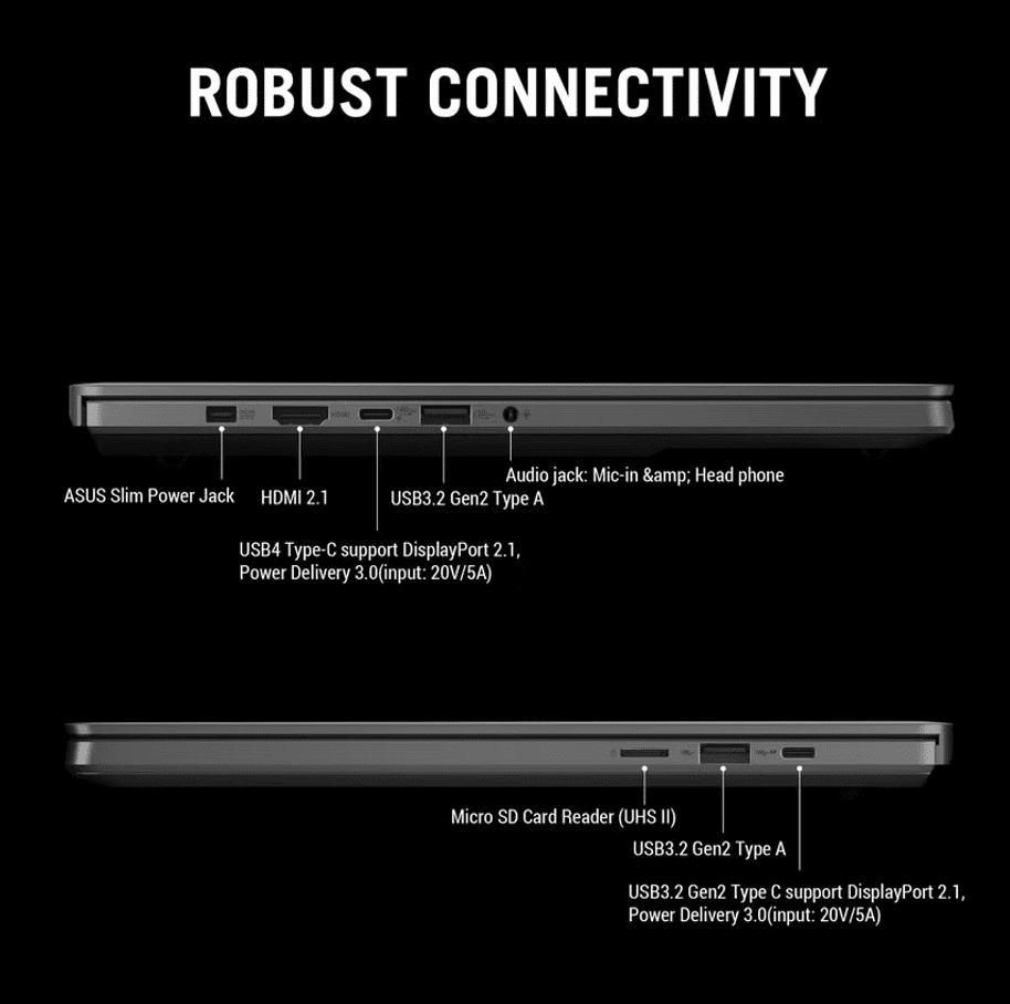 ASUS ROG Zephyrus G14 AI Gaming Laptop 14.0in 120Hz 2.8K Display (AMD Ryzen AI 9 HX 370, GeForce RTX™ 5070 Ti 12GB, 32GB LPDDR5X, 4TB PCIe SSD, RGB KB, WiFi 7, Webcam, Bluetooth 5.4, Win 11 Pro)