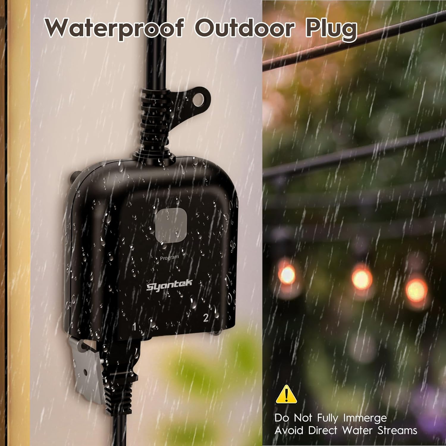 Syantek Wireless Remote Control Outdoor Outlet, 15A photo 2