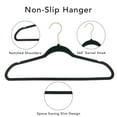 Better Homes & Gardens NonSlip Velvet Clothing Hangers, Black, 5 Count