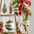 thumbnail image 2 of RAZ Imports 4" Green and White Mistletoe Berry Embellished Glass Christmas Ornaments - Set of 3, 2 of 5
