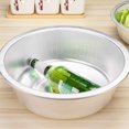 thumbnail image 2 of Large Aluminum Kitchen Basin for Washing Fruits Vegetables and Rice Silver Color Stable Anti Skid, 2 of 8