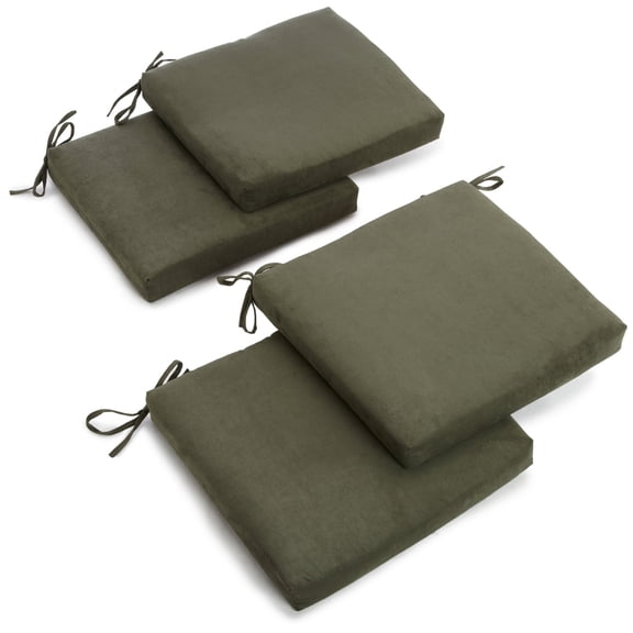 20-inch by 19-inch Polyester Chair Cushion (Set of Four) - Hunter Green