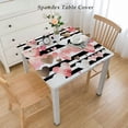thumbnail image 2 of nygtbtfer Pink Heart Black White Stripe Round Tablecloth Valentines Table Cloth Polyester Tablecloth Table Cover for Kitchen Outdoor Party Picnic, 2 of 7