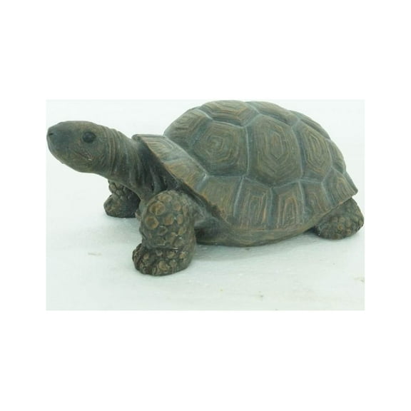 Hi-Line Gifts Creeping Tortoise Outdoor Garden Statue - 10" - Green and Brown