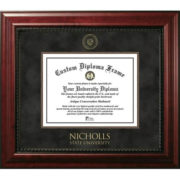 Campus Images LA997EXM-1185 8.5 x 11 in. Nicholls State Executive Diploma Mahogany Frame
