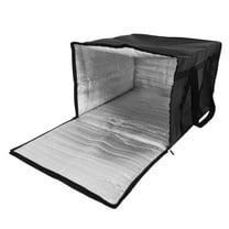 MLINS  Hot Bag for Food Delivery Insulated Bags Pizza Grocery Black