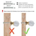 thumbnail image 2 of Crystal Knobs Drawer Pull Handle Cupboard Cabinet Door Gold Color 20mm Dia 10pcs, 2 of 8
