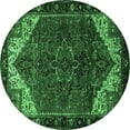 thumbnail image 1 of Ahgly Company Indoor Round Persian Emerald Green Traditional Area Rugs, 5' Round, 1 of 4