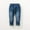 Blue, variant on Boy's Baggy Cargo Jeans High Waist Floor Length Baggy Wide Leg Durable Quality Kids Boys Pull on Denim Pants with Flap Pocket for Boys