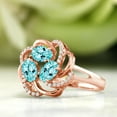 thumbnail image 4 of Gem Stone King 18K Rose Gold Plated Silver Blue Apatite Ring for Women (1.94 Cttw, Oval 6X4MM, Gemstone Birthstone, Available in Size 5, 6, 7, 8, 9), 4 of 4