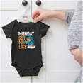 thumbnail image 5 of Funny Garfield Cartoon Hates Mondays Romper Boys or Girls Infant Baby Brisco Brands NB, 5 of 6