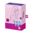 thumbnail image 7 of Satisfyer Feel Confident Menstrual Cup - Reusable Period Cup with Removal Ring - Soft, Flexible Body-Safe Silicone, Easy Insertion & Removal - Includes 2 Cup Sizes for All Flows (Dark Blue), 7 of 7