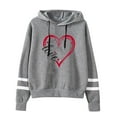 thumbnail image 2 of Graphic Sweatshirts for Women Hooded Long Sleeve Printed Drawstring Pullover Top Blouse Womens Fall Clothes, 2 of 2