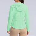 thumbnail image 5 of Miluxas Womens Sun Hoodie UPF 50+ UV Protection Long Sleeve Hoody Jackets Lightweight Rash Guard Outdoor Sun Shirts for Hiking Fishing Active Mint Green, 5 of 7