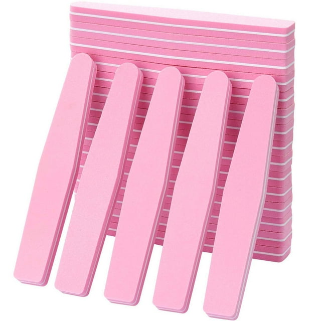 20Pcs Nail Buffers Block Files Sponge Washable Double Sided 100/180 Sanding Buffing File for Acrylic
