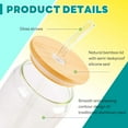 thumbnail image 3 of Joyclub 16 oz Bamboo-Lid Beverage Glasses (Set of 4), 3 of 8